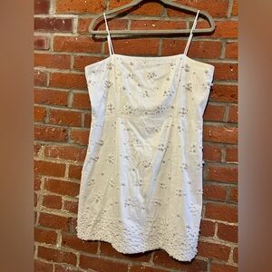 Anthropologie BHLDN White Dress with Beaded Detail